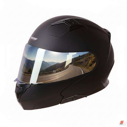 Casco modulare visiera a specchio taglia S