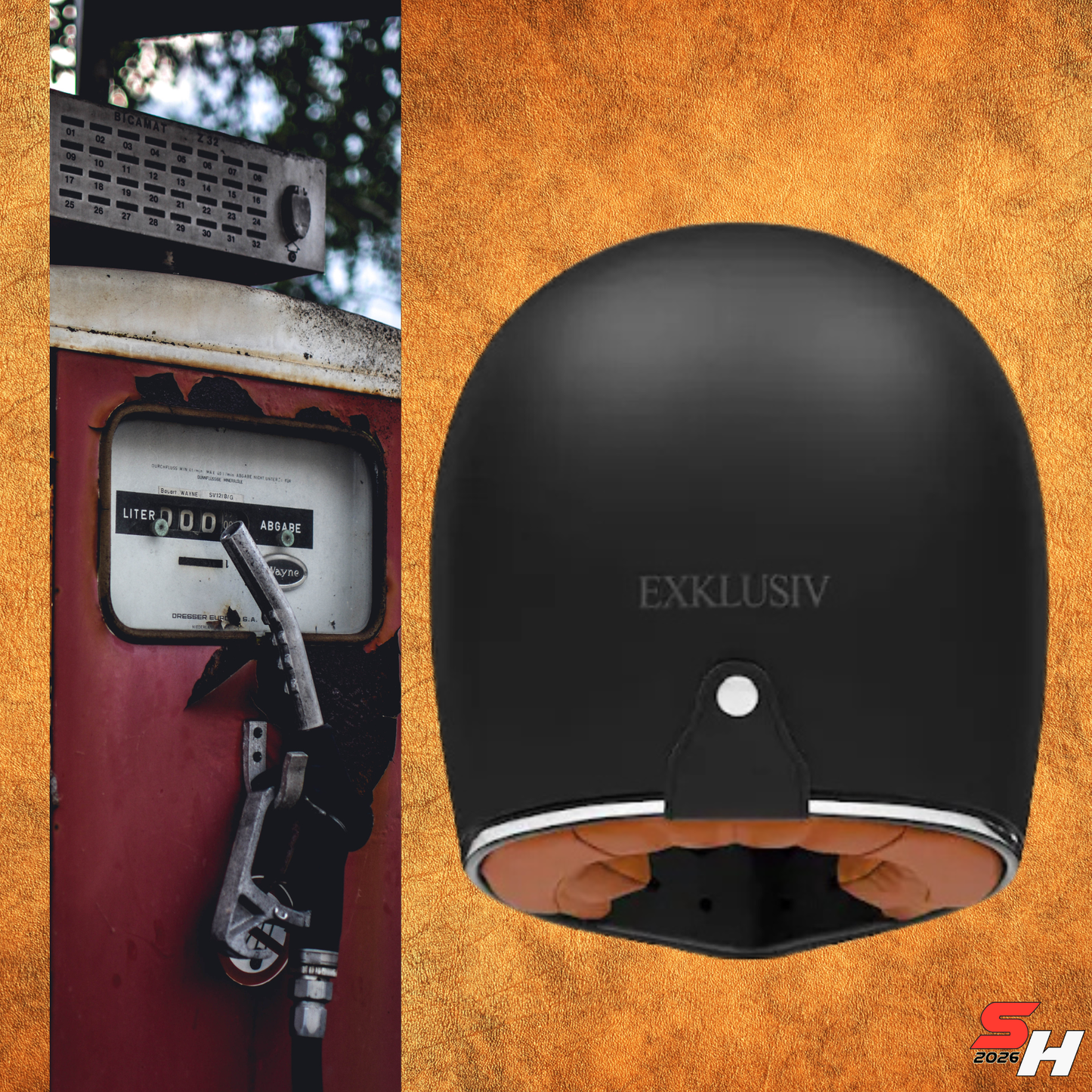 Casco vintage off road nero opaco