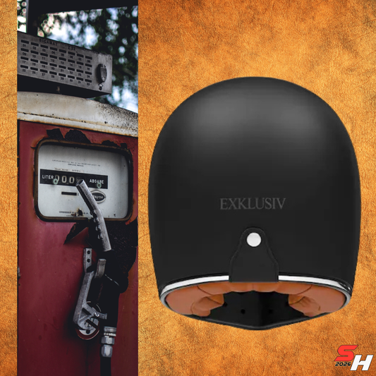 Casco vintage off road nero opaco