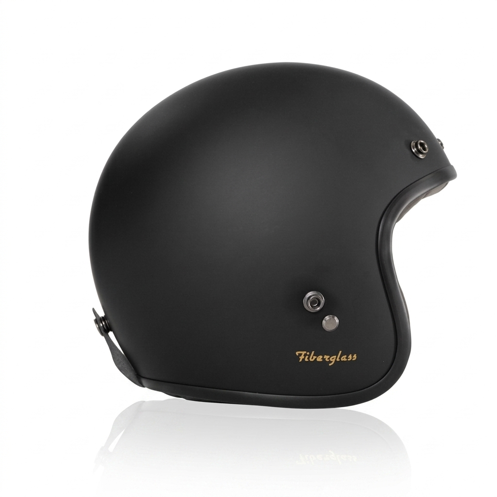 Casco 3 bottoni in fibra calotta piccola
