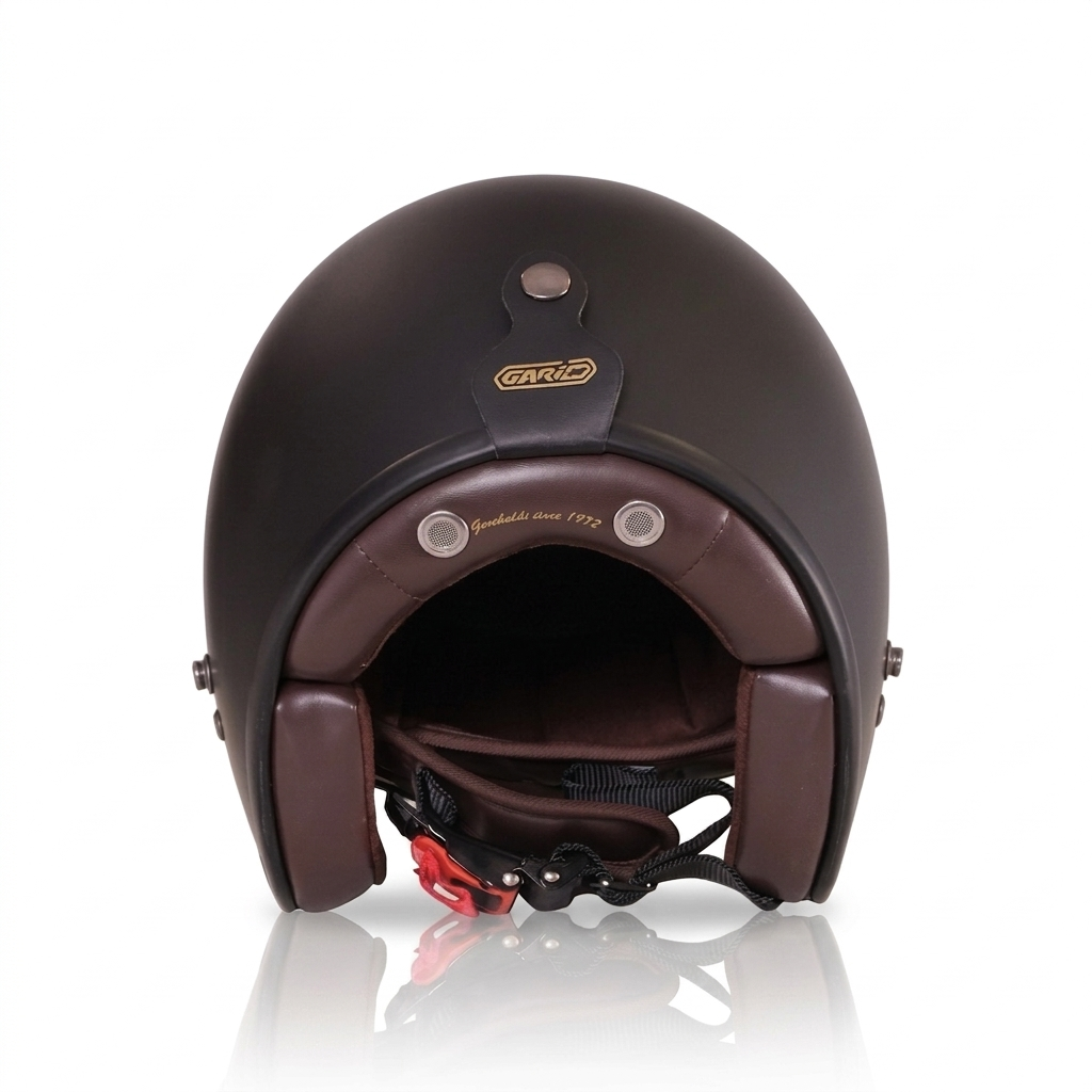 Casco 3 bottoni in fibra calotta piccola