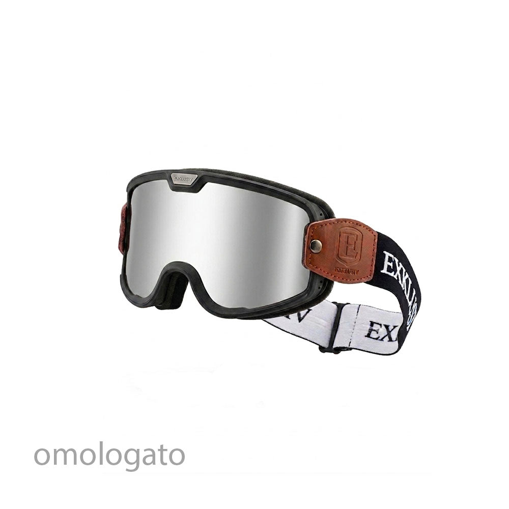 Occhiale vintage omologato lente specchio nero