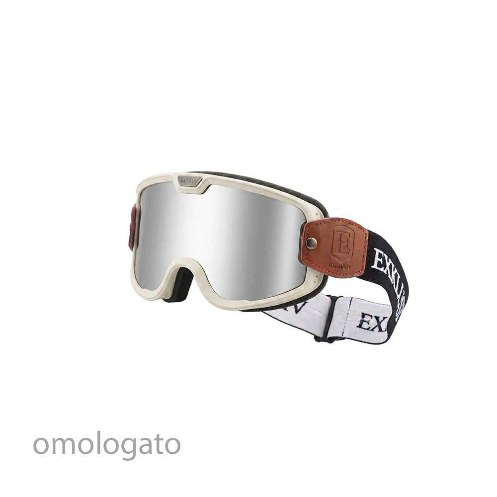 Occhiale vintage omologato lente specchio bianco