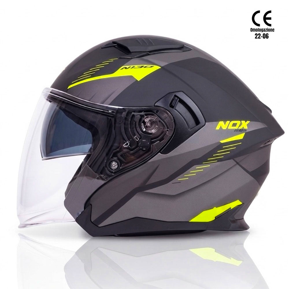 Casco jet nox myst  doppia visiera taglia s (calza XS 53/54 cm)