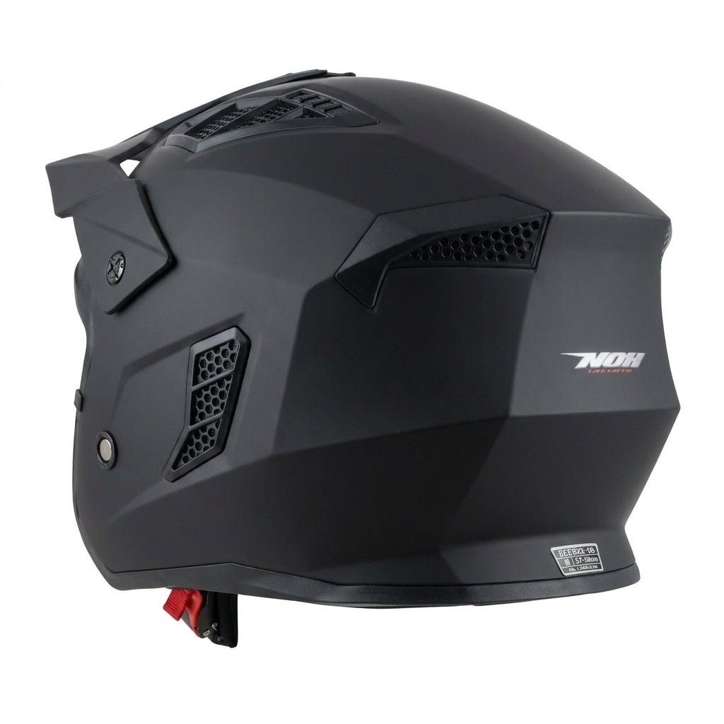 Casco jet con visiera nero opaco