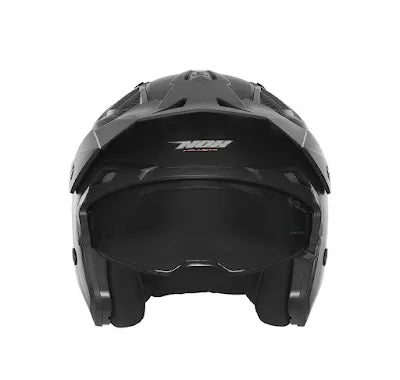Casco jet con visiera nero opaco