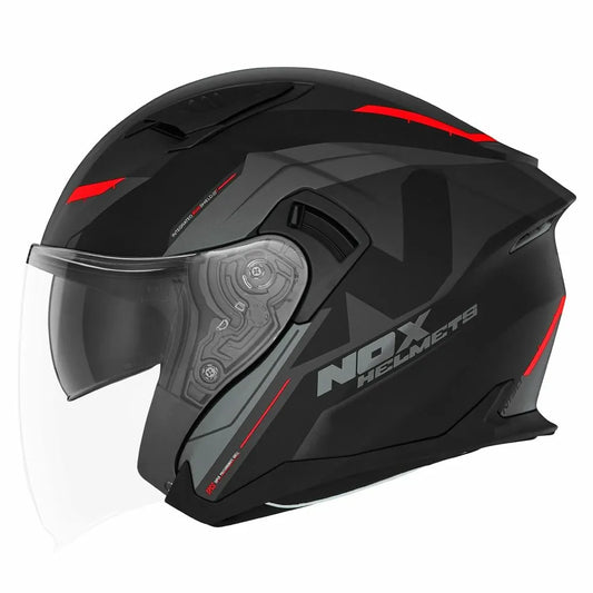 Casco jet nox doppia visiera taglia s