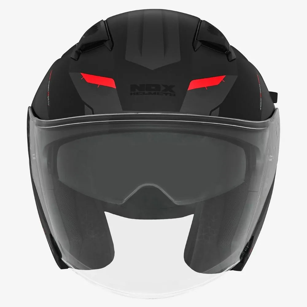 Casco jet nox doppia visiera taglia s