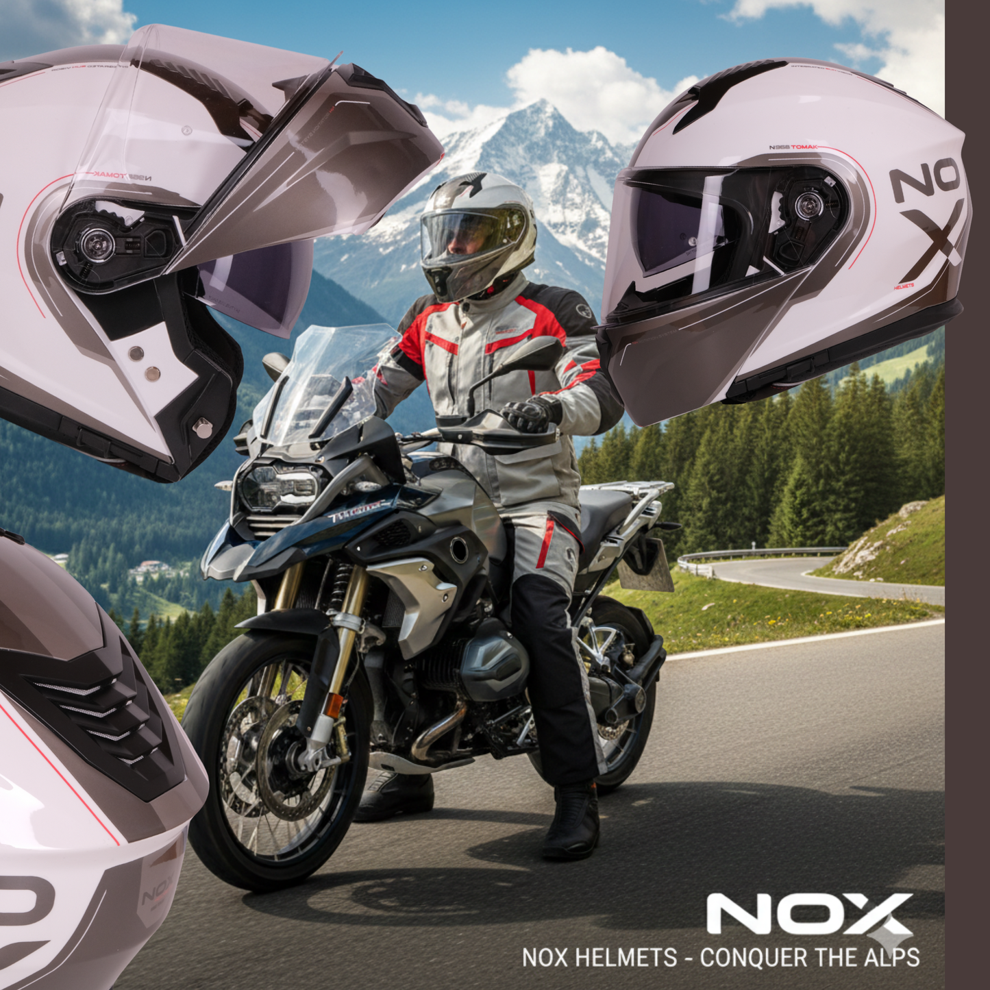 Casco modulare tomak omologato, visiera parasole