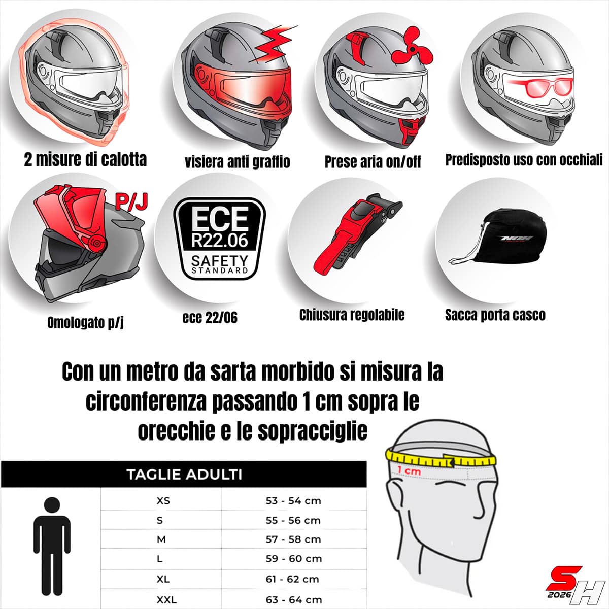 N968H "Perfect Vision" Modular Helmet - ECE 22.06 P/J + Mounted Pinlock® &amp; Reflex Kit