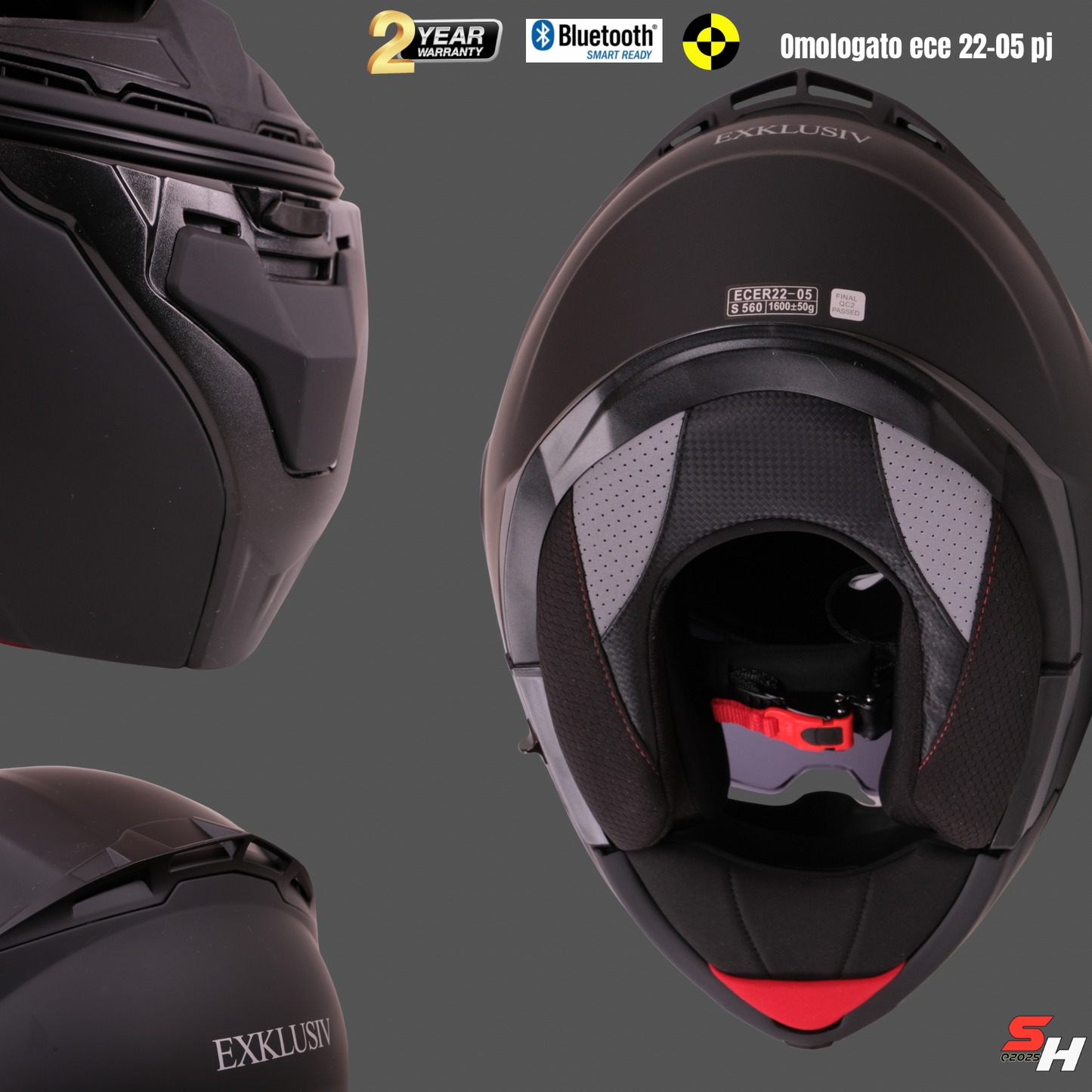 Casco modulare n 966 nero opaco taglia s