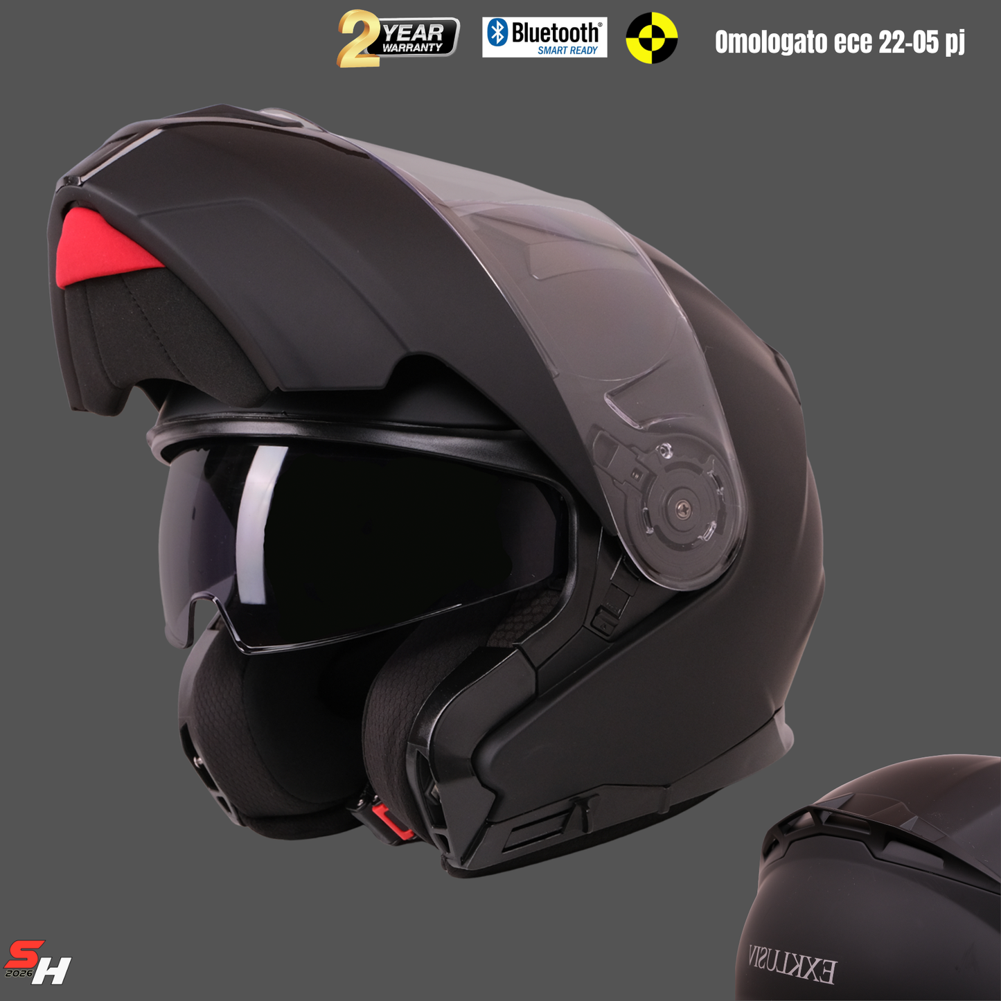 Casco modulare n 966 nero opaco taglia s