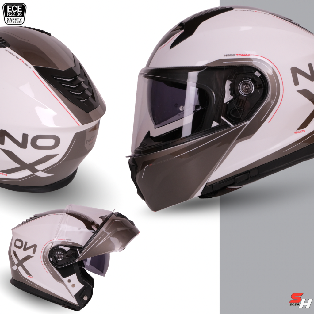 Casco modulare tomak omologato, visiera parasole
