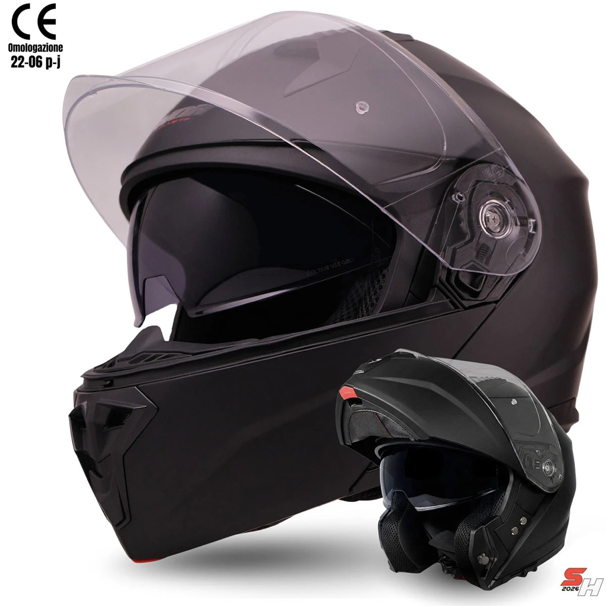 N968H "Perfect Vision" Modular Helmet - ECE 22.06 P/J + Mounted Pinlock® &amp; Reflex Kit